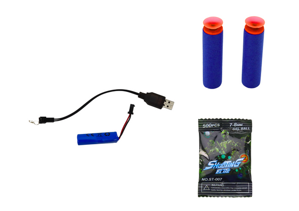 Elektrische Wasserpistole, 2-in-1-Pfeile, grün