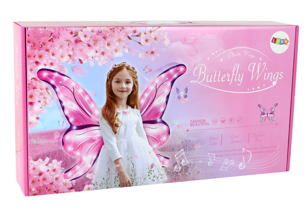 LED Melody Pink Fairy Butterfly Wings Set