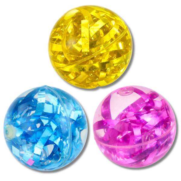 Flexible Rubber Bouncing Ball Confetti Lights Mix 7 cm
