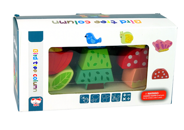 Holzpuzzle Blume Schmetterling Vogel