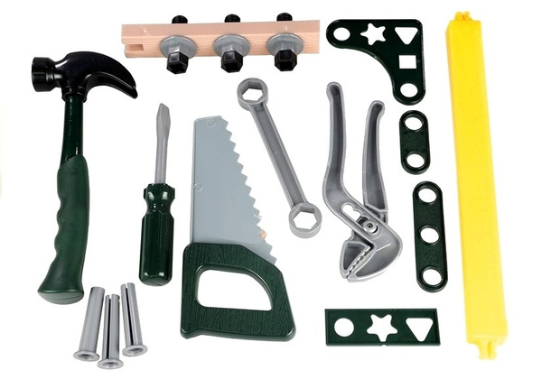 Werkzeugkasten für kleinen Heimwerker Set Werkzeuge Hammer Schrauben Set