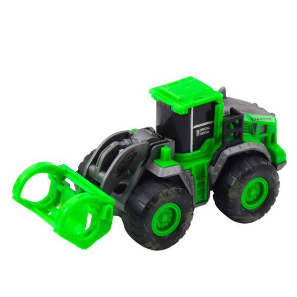 Construction Vehicle Excavator Loader Bulldozer Green Drive Mix