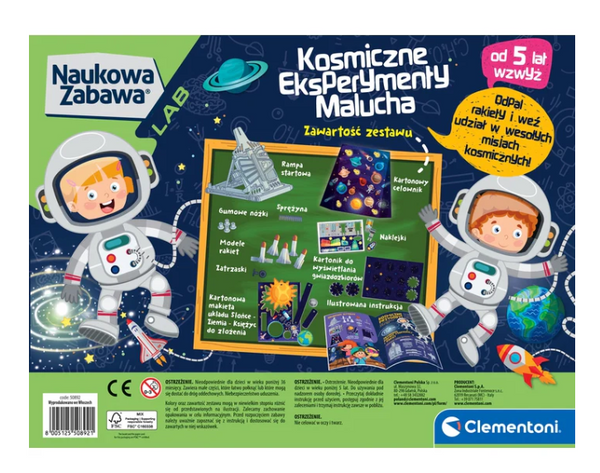 Naukowa Zabawa Kosmiczne Eksperymenty Malucha Język Polski Clementoni 50798