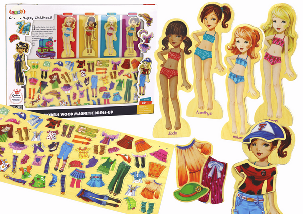 Magnetic Puzzle Dolls Clothes Styling 65 Clothing Elements