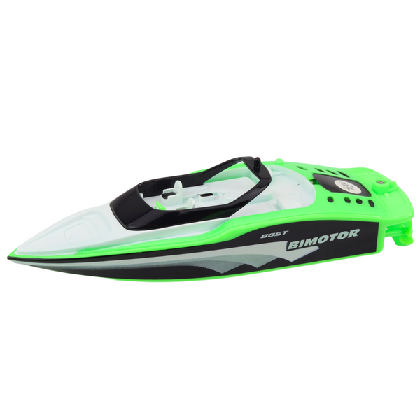 Remote Controlled RC Motorboat White-Green 15cm