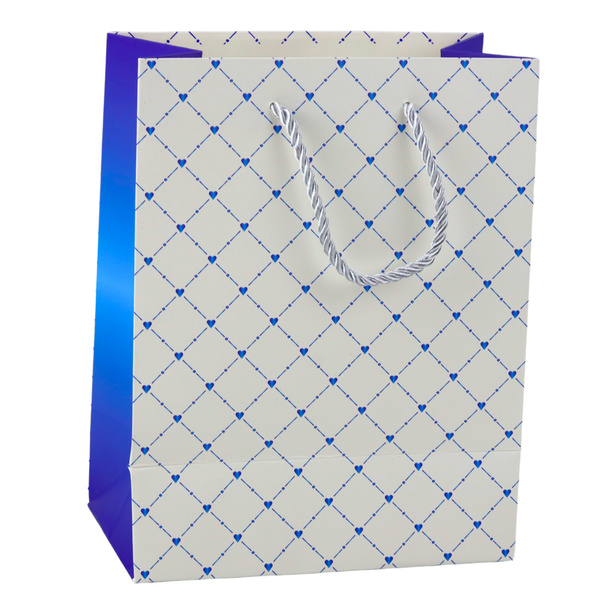 Geschenktüte Glänzende Herzen Papier 23 x 18 x 10,5 cm