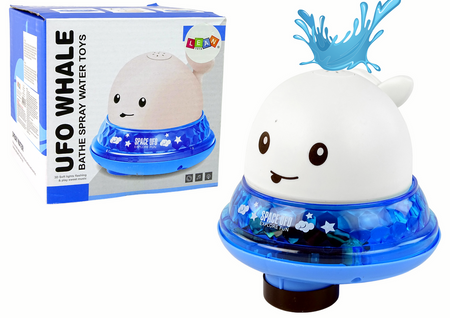 Whale Squirting Water With Stand White Bath Toy