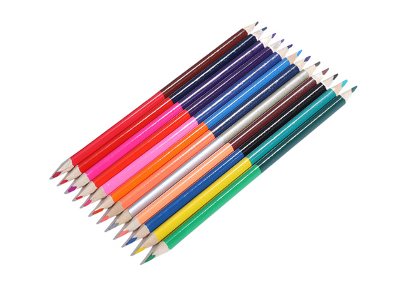 Set of Double-sided Colored Pencil Crayons 12/24 pcs.