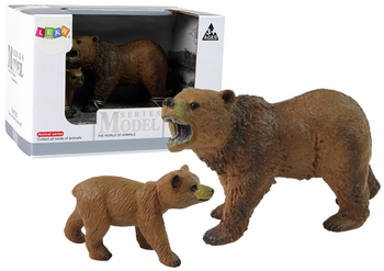 Set of 2 Figures Grizzly bear with cub