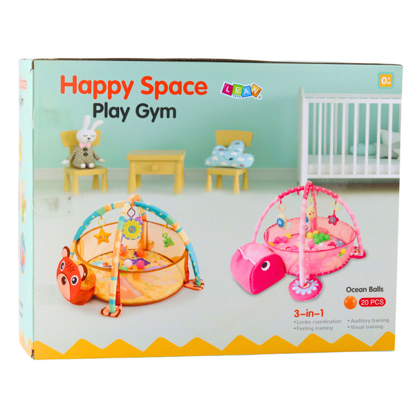 Mat, lounger, playpen, pool, pendants, balls, 20 pcs, 3 in 1, Lion