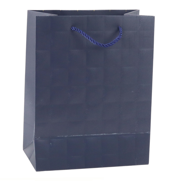 Elegante Geschenktüte mit geprägten Quadraten, 23 x 18 x 10,5 cm