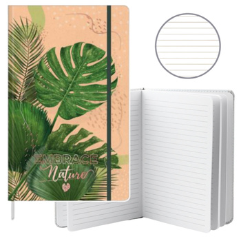 Notebook Planner Lined Monstera Leaves Eraser A5 80 Sheets