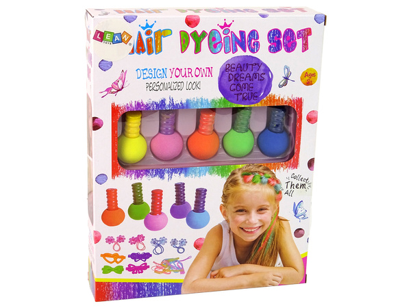 Hair Colouring Set for Children 5 Paints Erasers