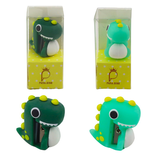 Sharpener for thin pencils, school, office, dinosaur, green