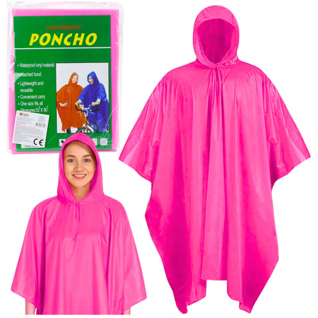 Reusable Raincoat Pink 132 x 203 cm