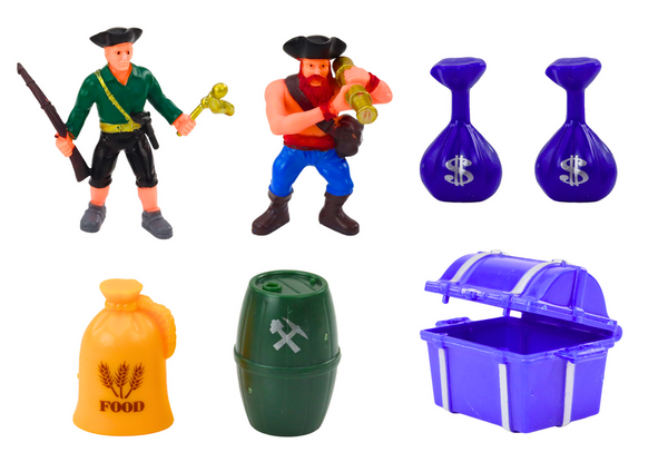 Set of Figures Pirates Octopus Boat Accessories