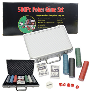 Professionelles Pokerset, Aluminiumkoffer, 500-tlg.