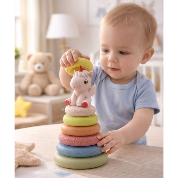Soft Sensory Pyramid Unicorn Rubber ECO Colorful