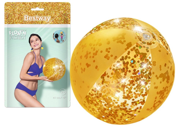 Strandball mit Glitzer Golden 41cm Bestway 31050