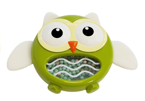 Owl Rattle Teether Children's Toy Green