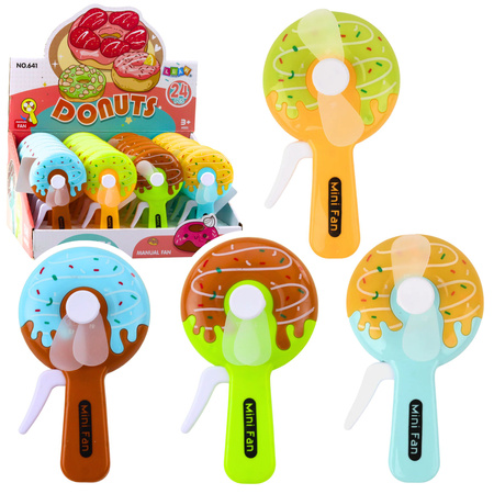 Mini-Donut-Windrad-Handfächer für Kinder, 4 Designs