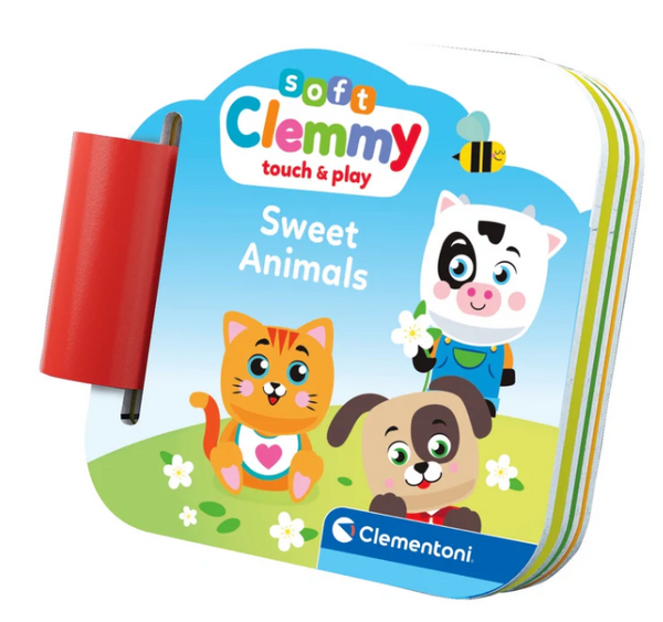 Clemmy Süße Tiere Kätzchen, Hündchen & Kuh Bausteine & Heft Clementoni 17849