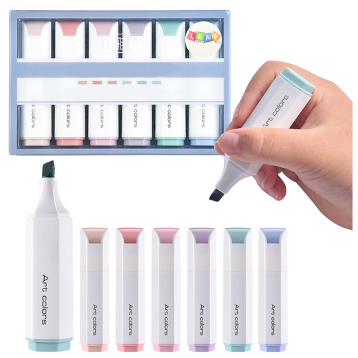 Set Mini-Textmarker Zarte Pastellfarben 6-tlg