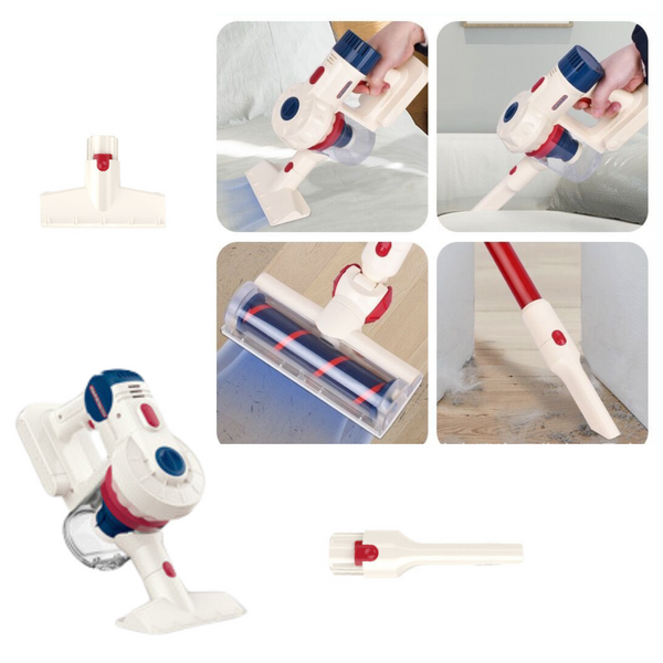 Standstaubsauger Kinder-Reinigungsset Lichter Sounds Station Weiß