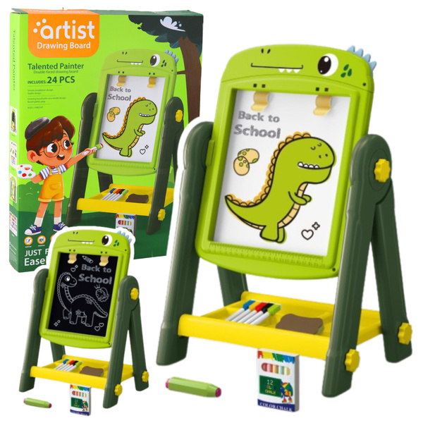 Double-sided Magnetic Dry Erase Board Dinosaur Green Accessories
