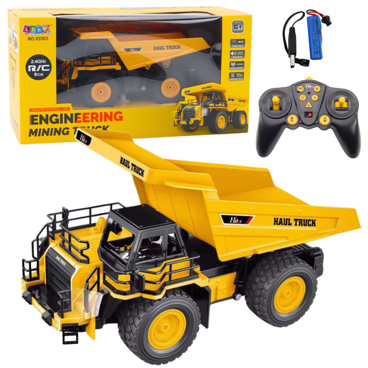 Ferngesteuerter RC-Mining-Muldenkipper 2.4G 9CH Gelb