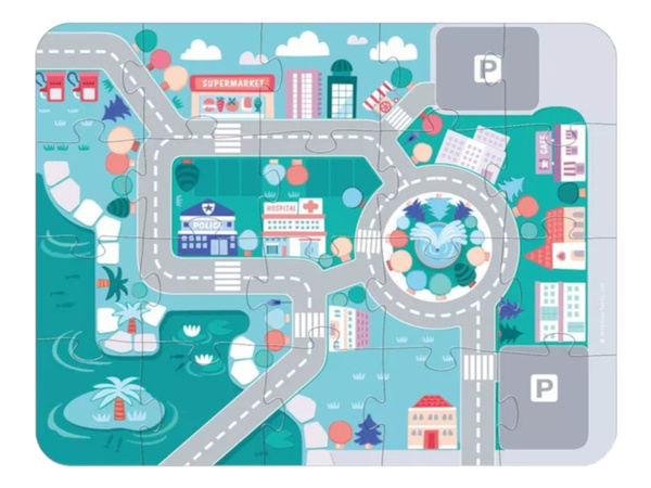 Set aus Holzklötzen Buchstaben-Puzzle 115 Teile