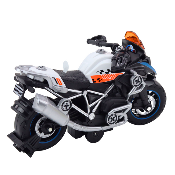 DIY Racing Bike Twisting Disassembly Lights Sounds Black