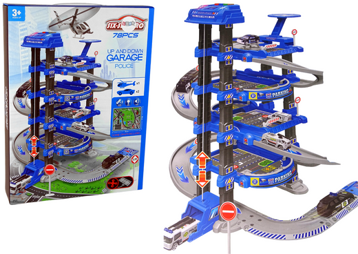 Police Four Level Car Park 1:64 Vehicles Sound Lights