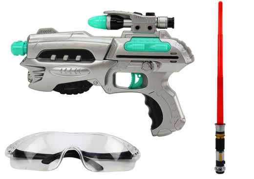  Space Lightsaber Set Gun Safety Glasses