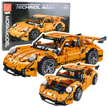 GT Racing Car Construction Bricks Orange 1:14 1268 pcs.