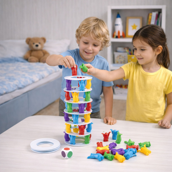 Verrückte Pinguine auf dem Turm – ein farbenfrohes Familien-Arcade-Spiel