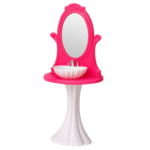 Puppenbadezimmer-Set: Badewanne, Toilette, Waschbecken mit Spiegel