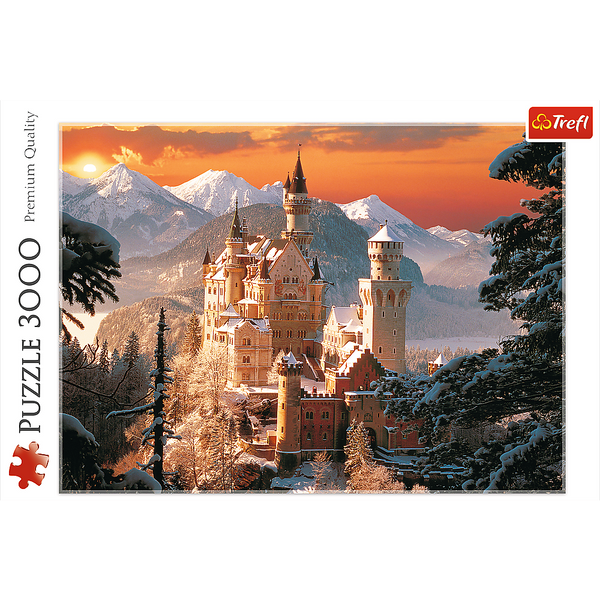 Puzzle - 3000 - Zimowy Zamek Neuschwanstein - Trefl 33025