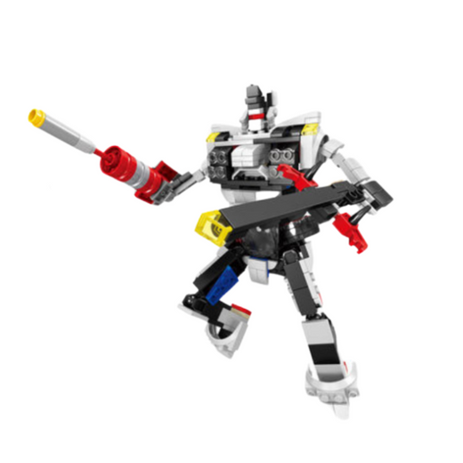 Construction Blocks Sports Car Racer Robot 2in1 White 341 pcs.