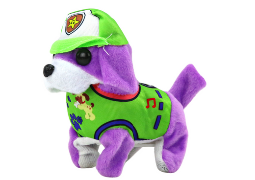 Dog Plush Interactive Animal Walks Barking Purple