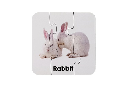 Puzzle Edukacyjne Układanka Dzikie Zwierzęta 10 Połączeń Angielski 