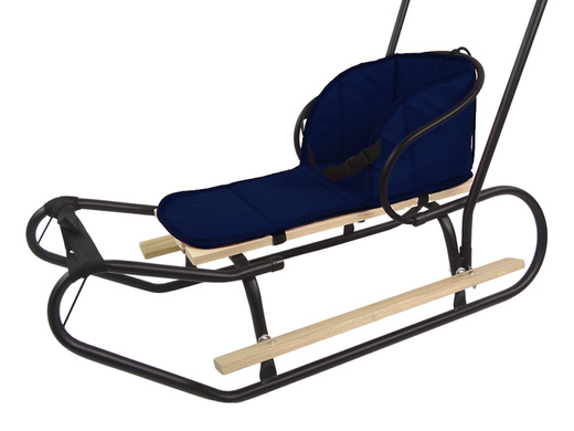 Sled Mattress Soft Three Fasteners Navy Blue