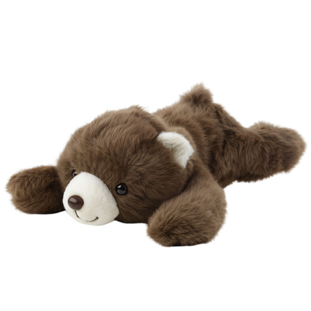 Plush Toy Cuddly Toy Lying Brown Bear 30cm
