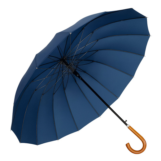 Großer Automatikschirm mit Schulterhülle, 24-Rippen, Marineblau, 115 cm