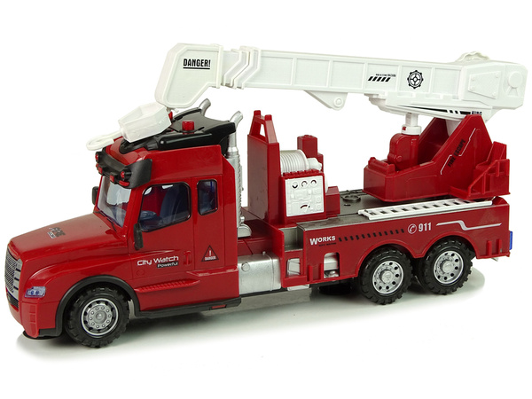 Remote Control Fire Truck Remote Control 2.4G Lights Sounds Red