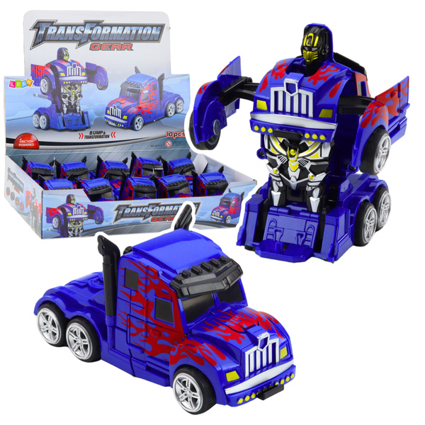 Truck Auto Robot 2in1 Drive Red Patterns Blue