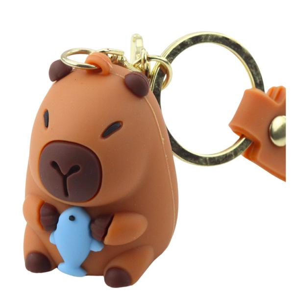 Keychain Capybara Figurine Pendant Carabiner Ring Mix