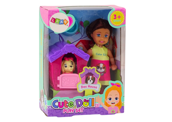 Mini Doll Long Hair Colorful Dress Dog Buda