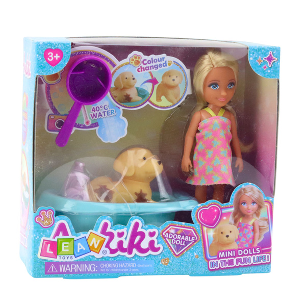 Doll Dog Bathtub Bathing Set Interactive Accessories For Girls