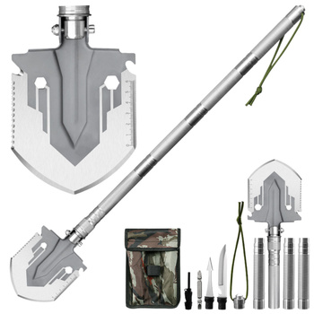 Militärschaufel 16 in 1 Taktisches Überlebenswerkzeug Messer Feuerstarter Hackmesser